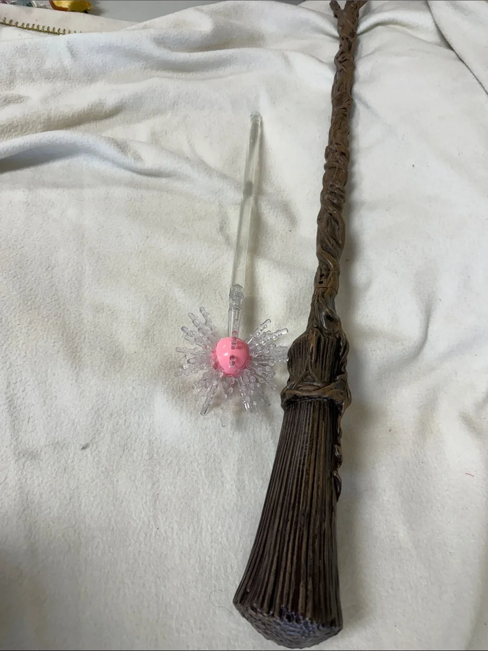 Amazon Brown Wood-Style Decorative Wand with Clear Accent